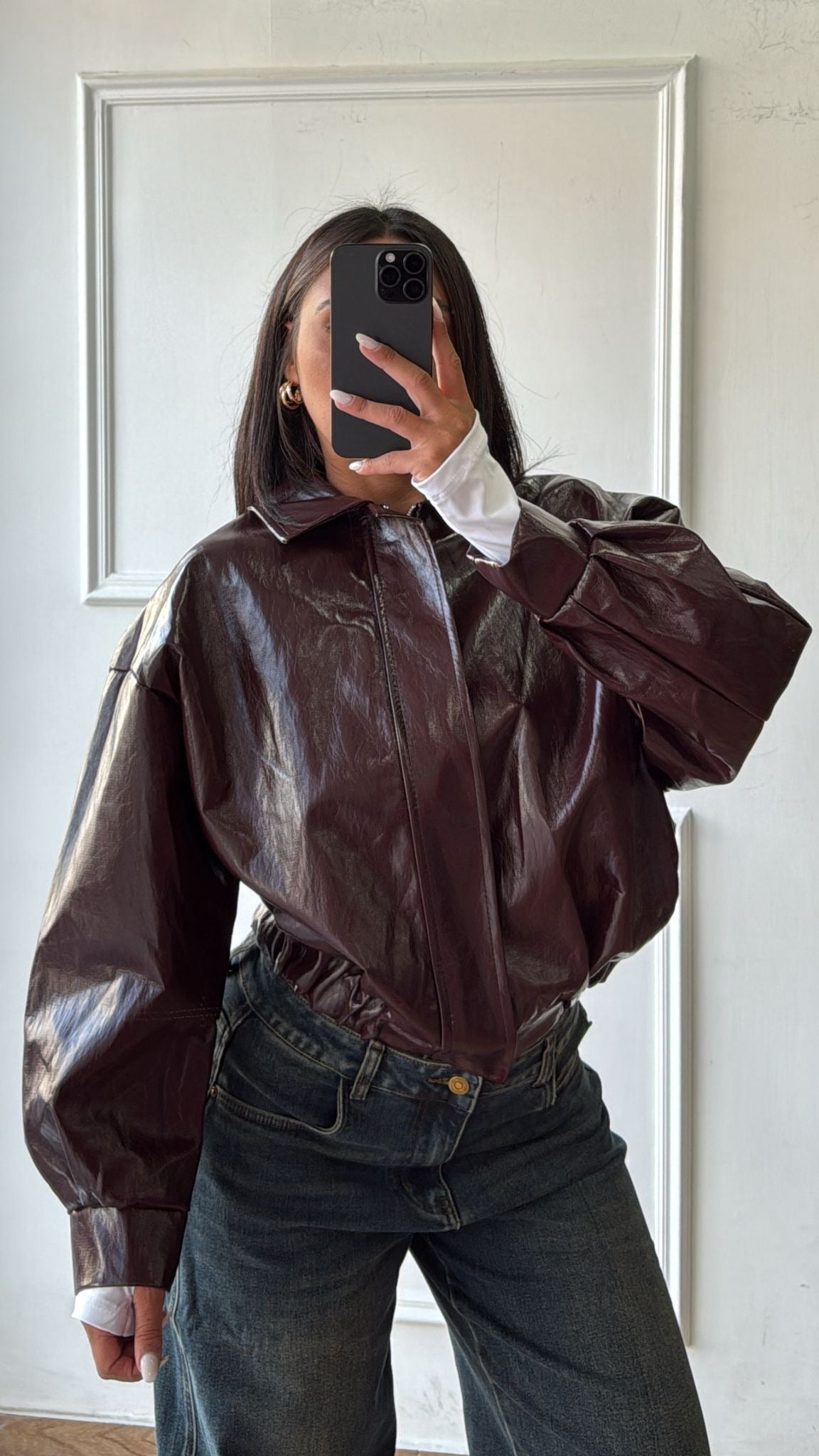 NOVATA SARYNA Bomber cuir