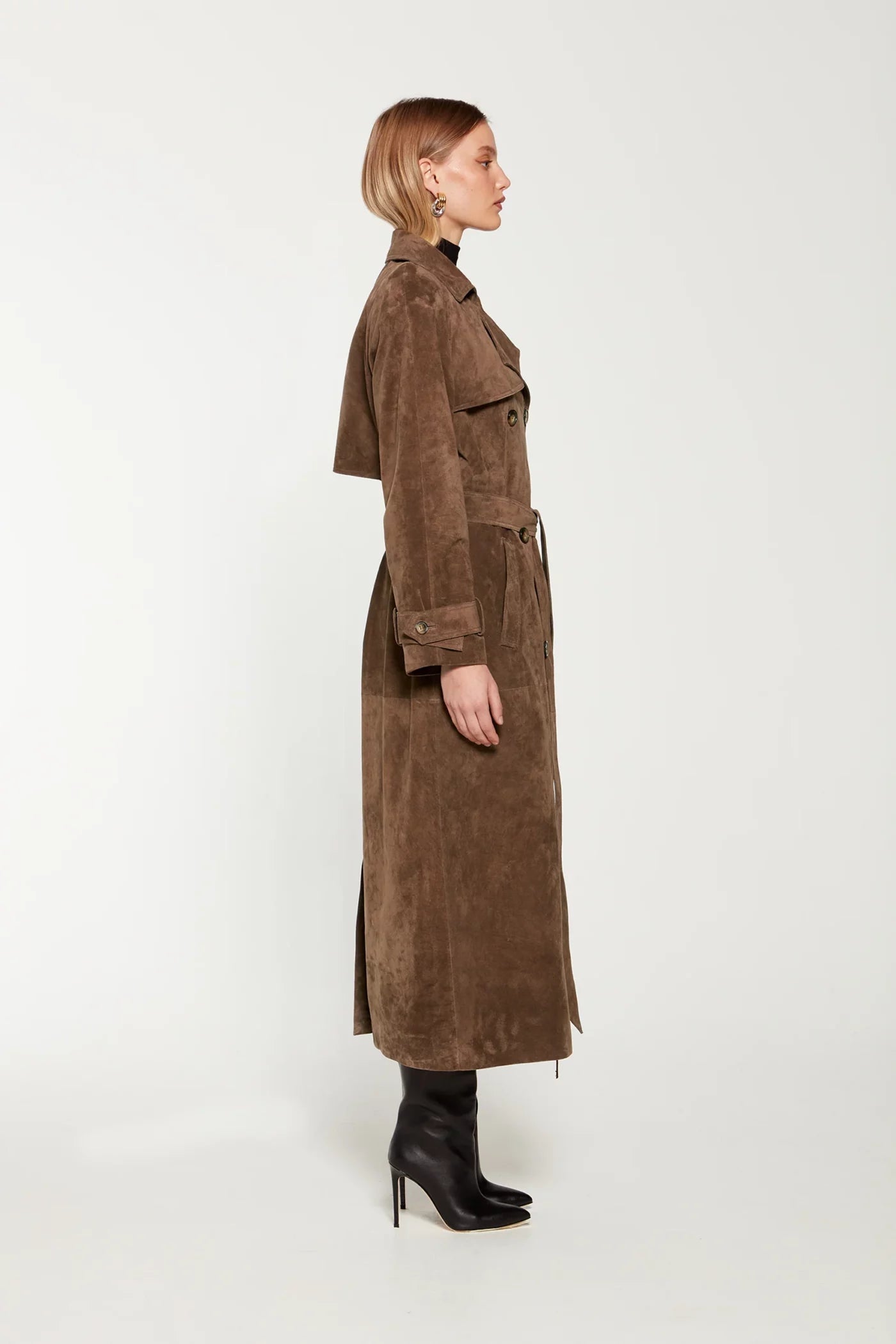 NOVATA HAVEN Trench-coat suède
