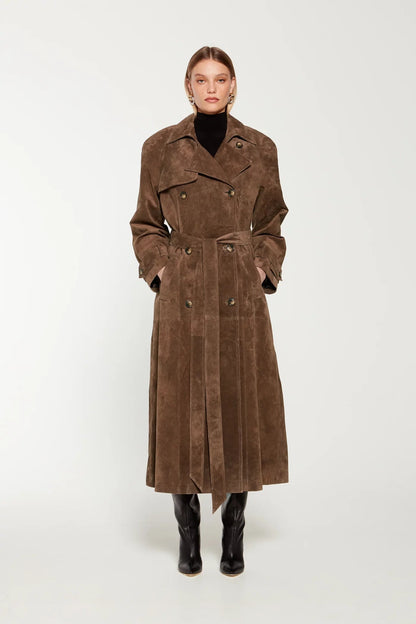 NOVATA HAVEN Trench-coat suède
