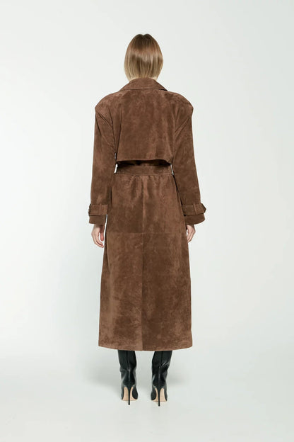 NOVATA HAVEN Trench-coat suède