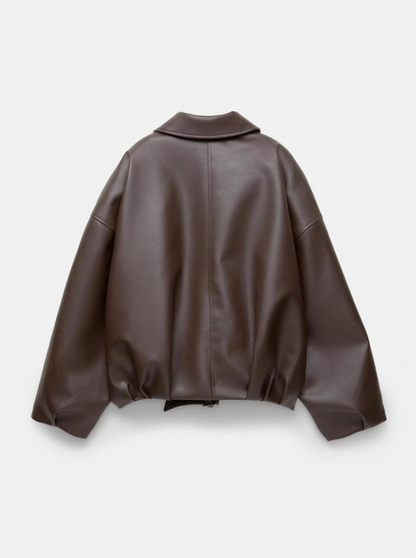 NOVATA  ARIA  Veste Cuir Style Oversize